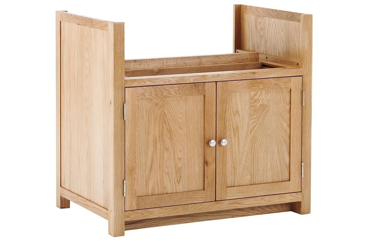 Contemporary Oak Double Butler Sink Unit