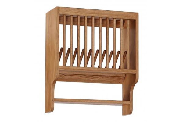 Rustic Oak Small Plate Rack