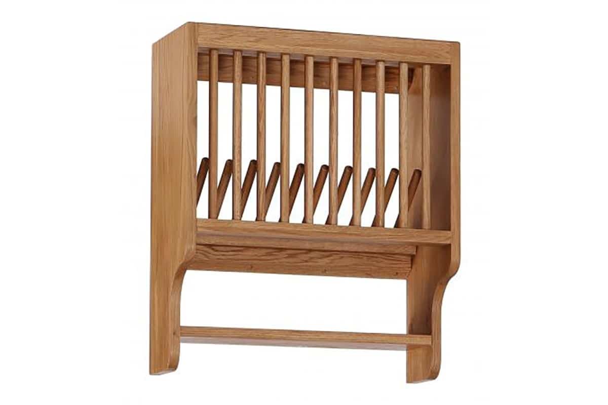 Rustic Oak Small Plate Rack