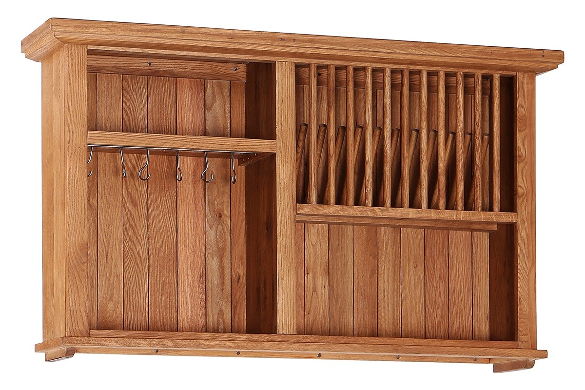 Rustic Oak Large Plate Rack