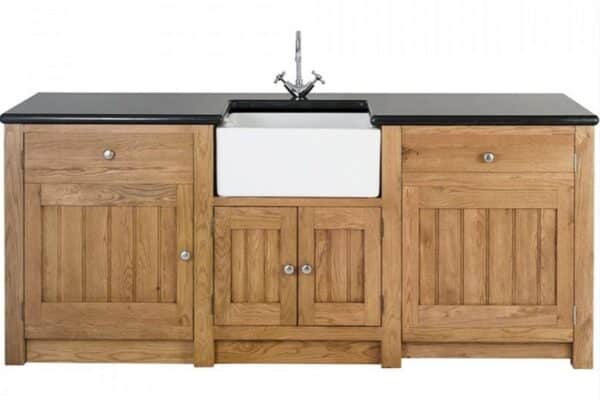 Rustic Oak Long Appliance Sink Unit