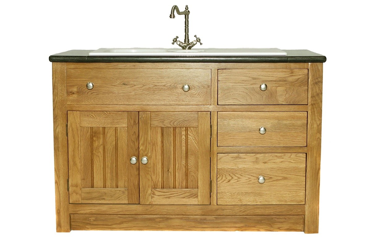 Rustic Oak Inset Sink Unit