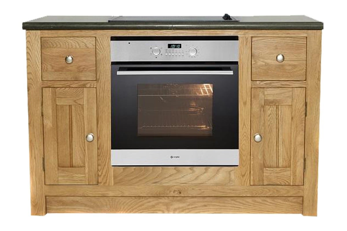 Rustic Oak Medium Oven and Hob Unit