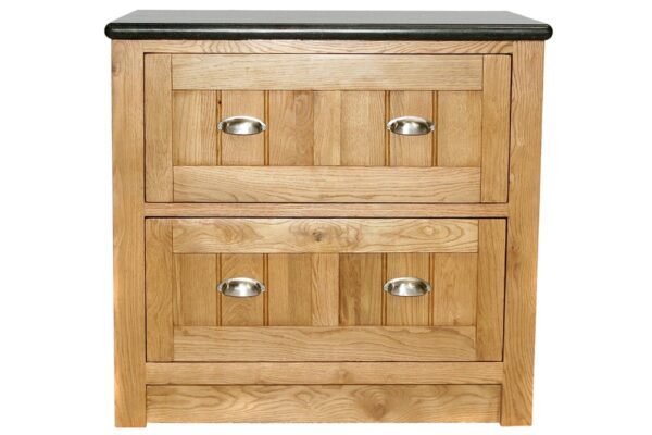 Rustic Oak Pan Drawer Unit