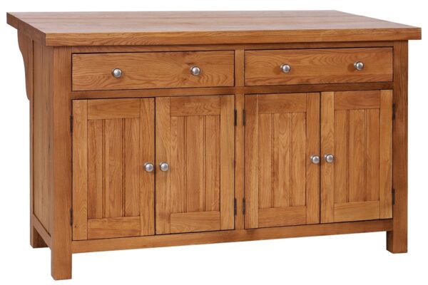 Rustic Oak Rectangular Island