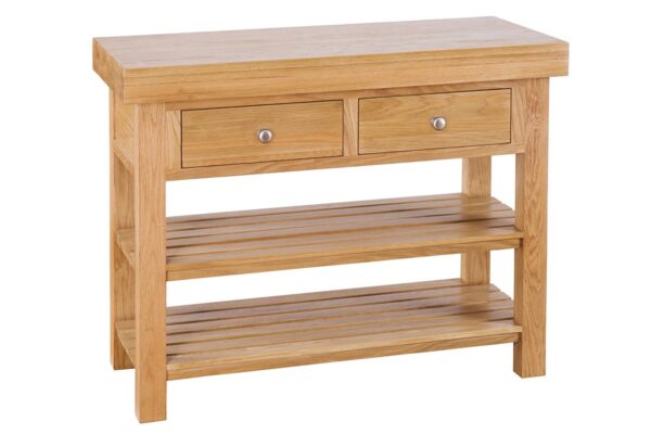 Rustic Oak Rectangular Island