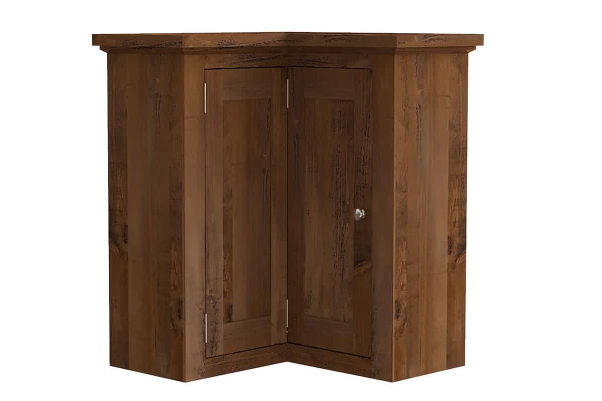 Rustic Pine Corner Wall Unit