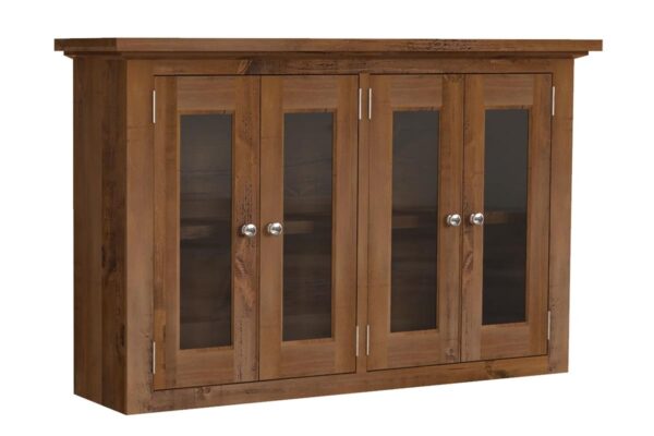 Rustic Pine Glazed Double Wall Cabinet