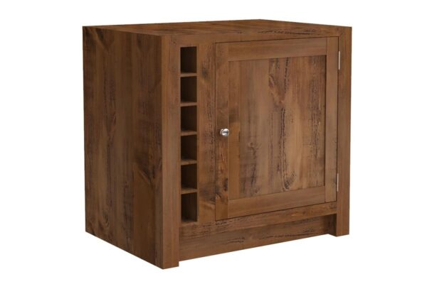 Rustic Pine Base Unit with Wine Rack - Right