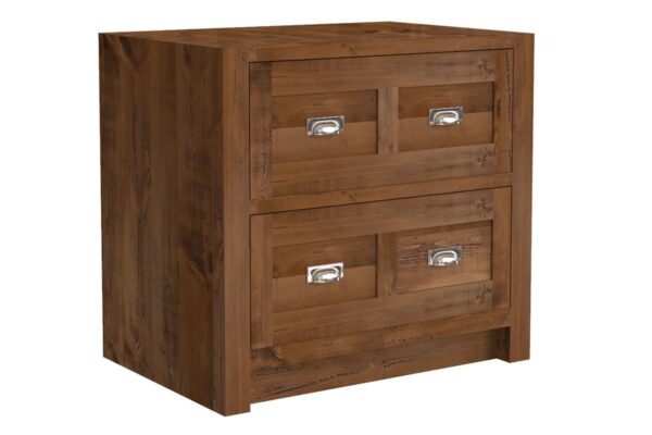Rustic Pine Pan Drawers Unit