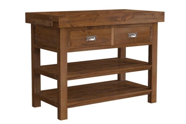 Rustic Pine Rectangular Island