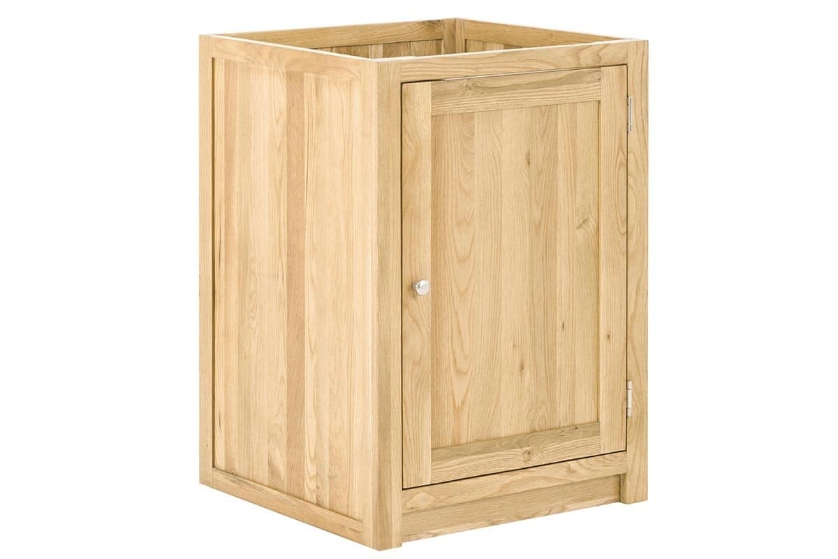 Contemporary Oak Base Unit with Adjustable Shelf