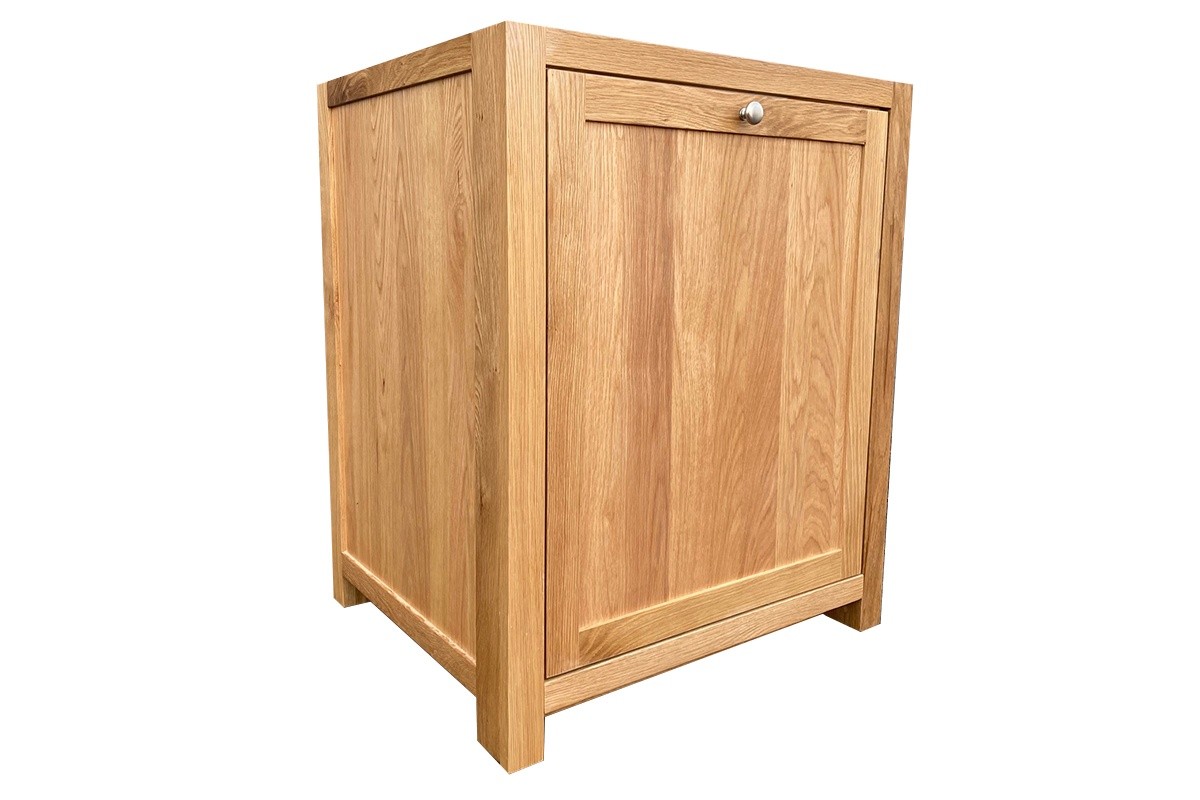 Contemporary Oak Pull Out Bin Unit