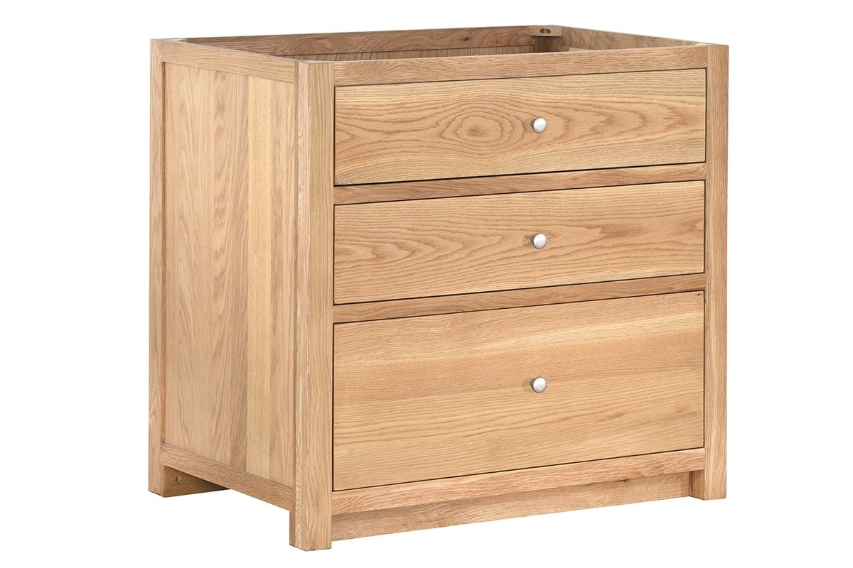 Contemporary Oak Pan Drawer Unit