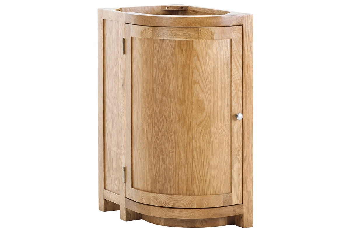 Contemporary Oak Curved Base Left