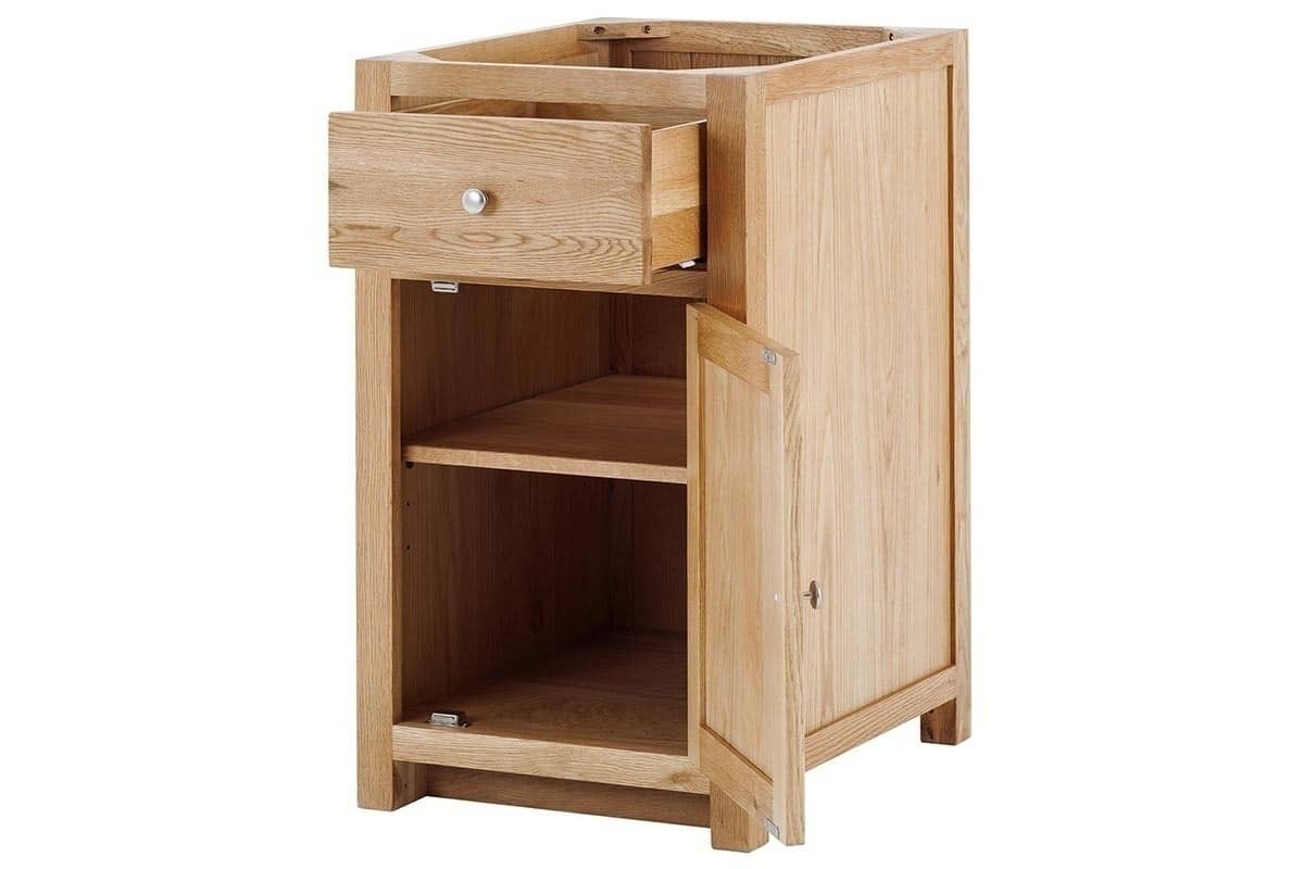Contemporary Oak 1 Door 1 Drawer Right - Image 4