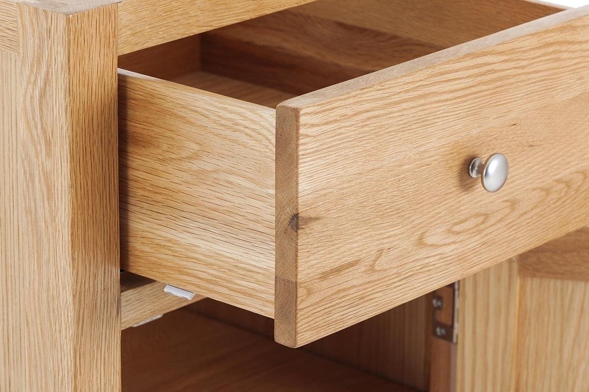 Contemporary Oak 1 Door 1 Drawer Right - Image 5
