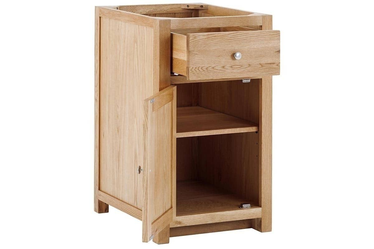 Contemporary Oak 1 Door 1 Drawer Left - Image 2