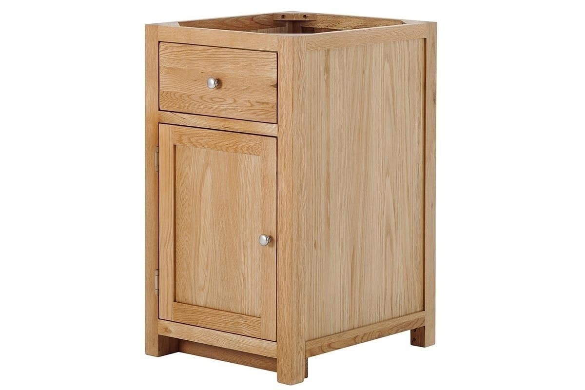 Contemporary Oak 1 Door 1 Drawer Left - Image 3