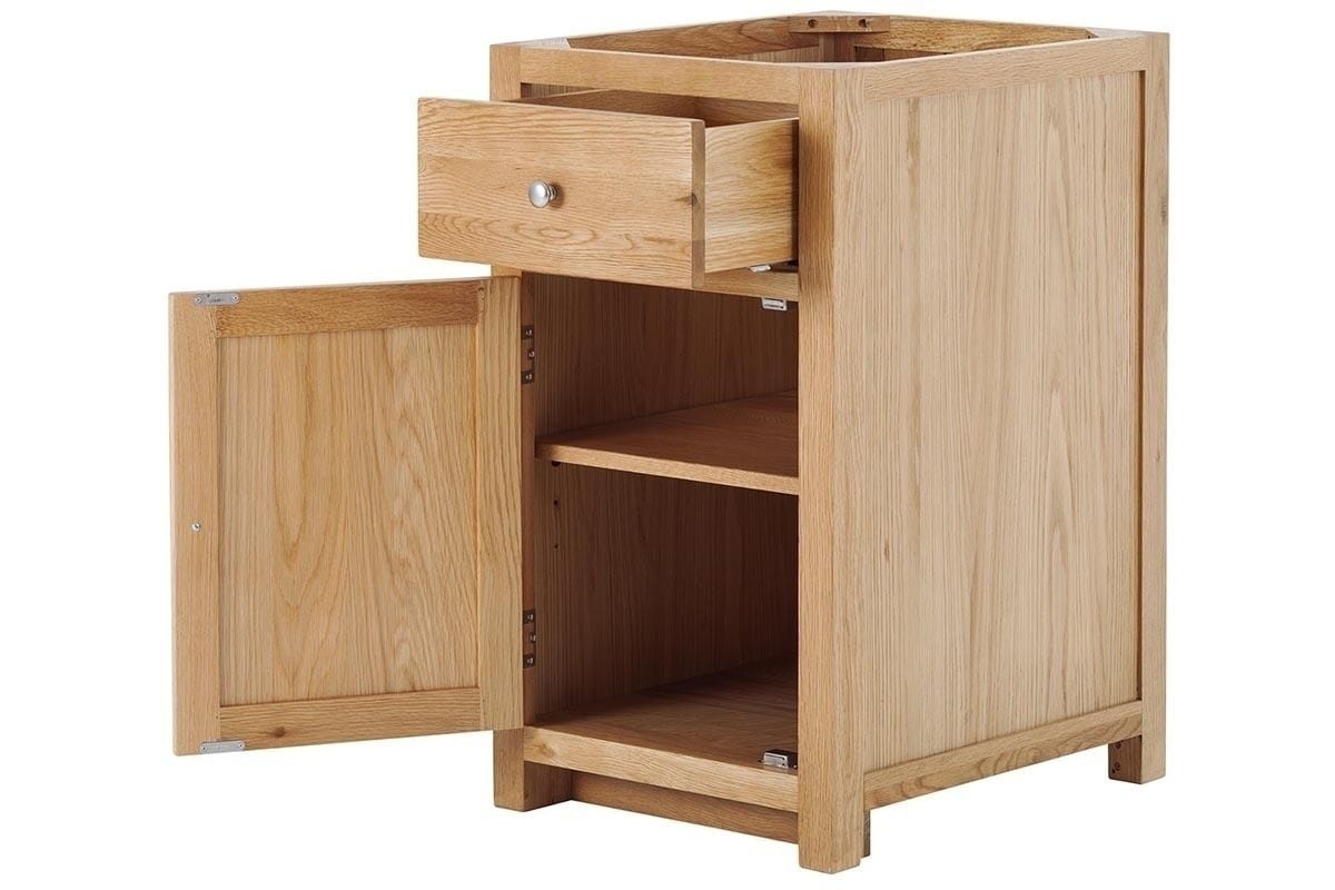Contemporary Oak 1 Door 1 Drawer Left - Image 4