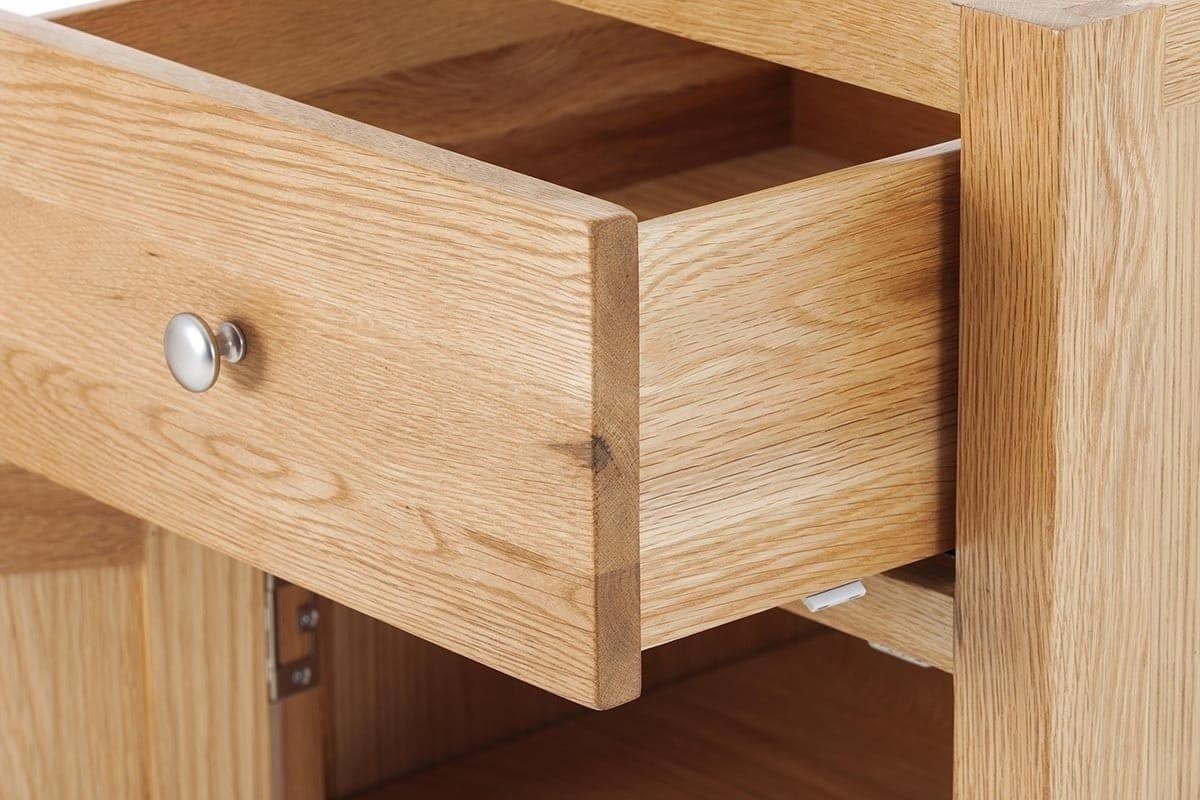 Contemporary Oak 1 Door 1 Drawer Left - Image 5