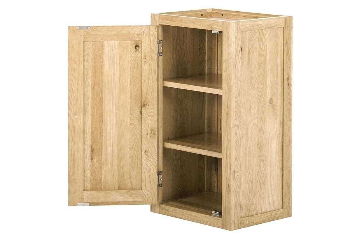 Contemporary Oak Single Wall Unit Left - Image 4