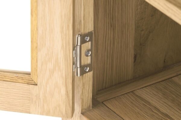 Contemporary Oak Single Glazed Wall Unit Left