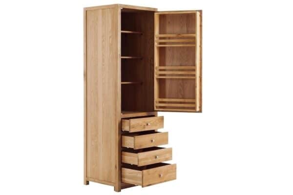 Contemporary Oak Single Larder Right