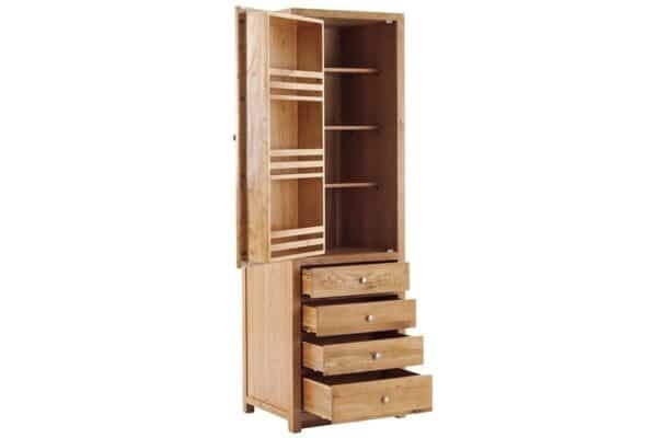 Contemporary Oak Single Larder Left