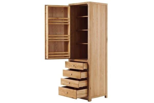 Contemporary Oak Single Larder Left