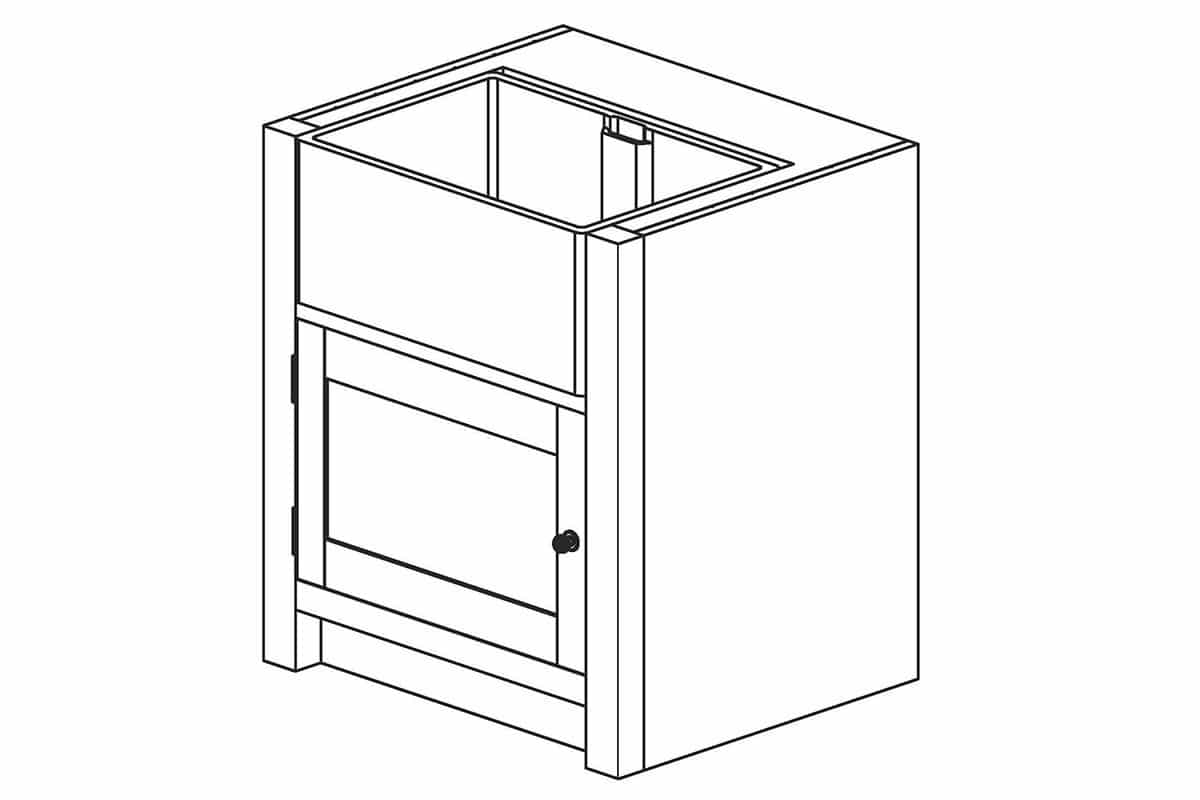 Rustic Pine Small Belfast Sink Unit - Image 2