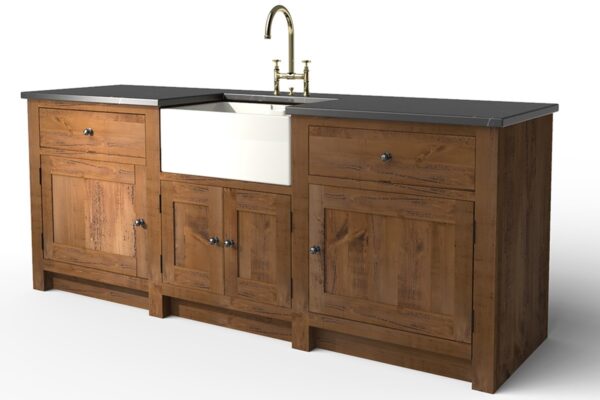 Rustic Pine Long Appliance Sink Unit