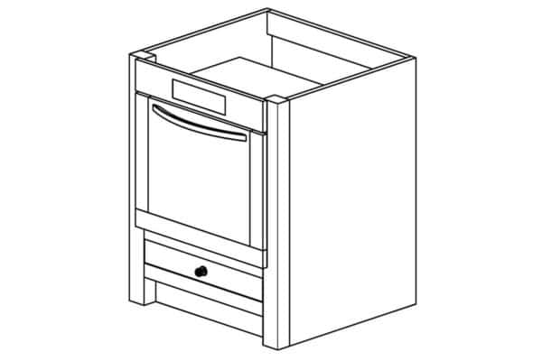 Rustic Pine Single Oven Base Unit
