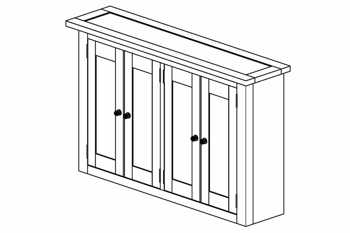 Rustic Pine Double Wall Unit - Image 2
