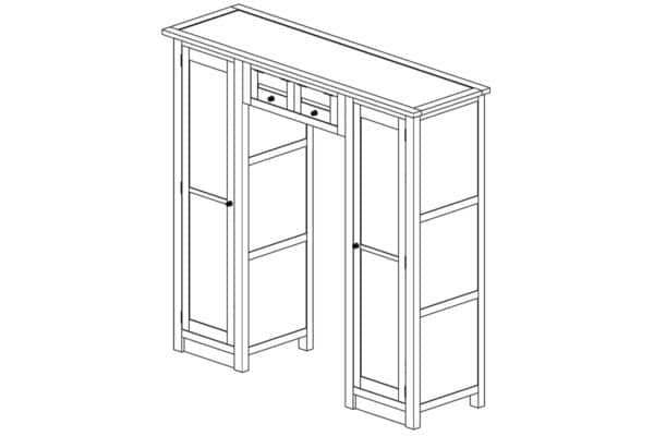 Rustic Pine Fridge/Freezer Housing