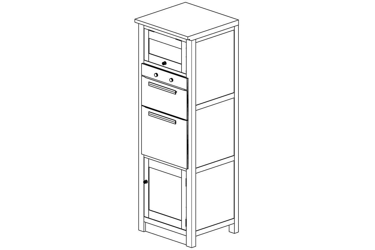 Rustic Pine Double Oven Unit - Image 2