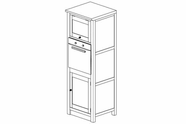 Rustic Pine Single Oven Unit