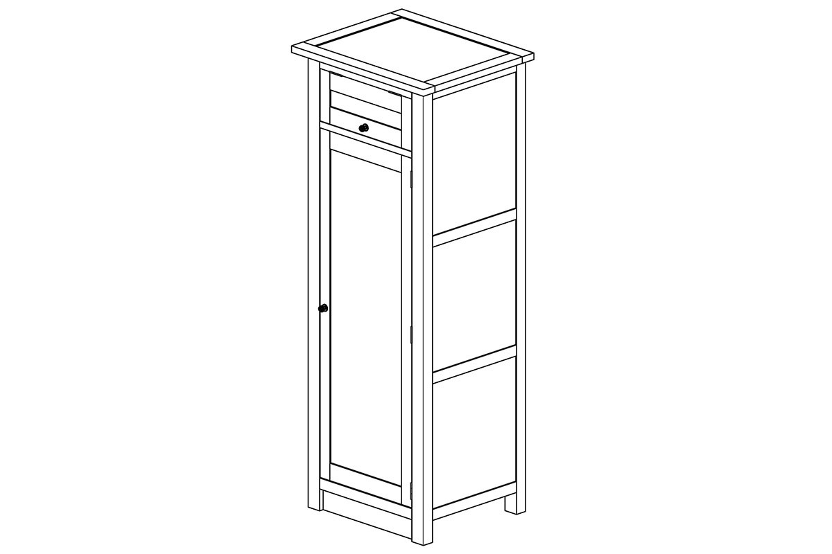 Rustic Pine Slim Larder - Image 2