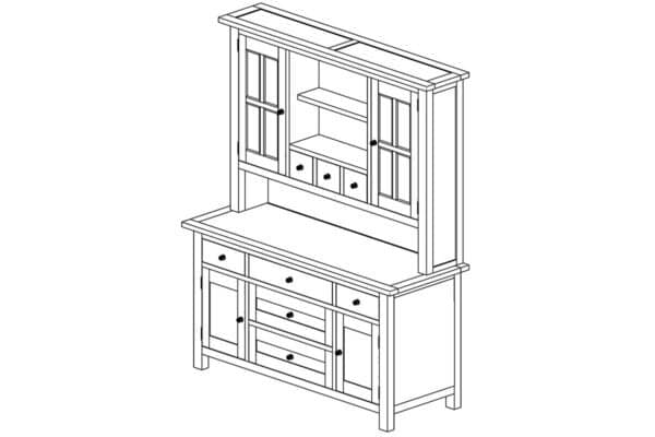 Rustic Pine Dresser