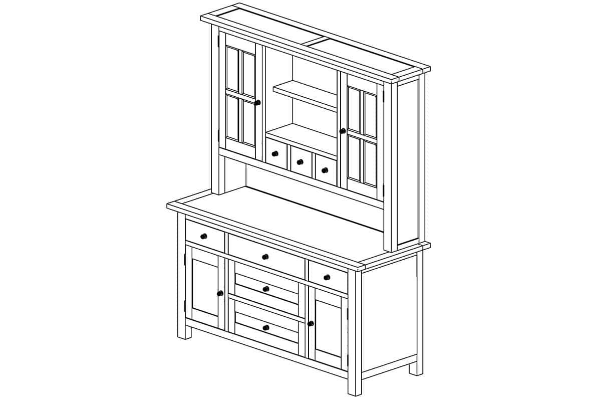 Rustic Pine Dresser - Image 2