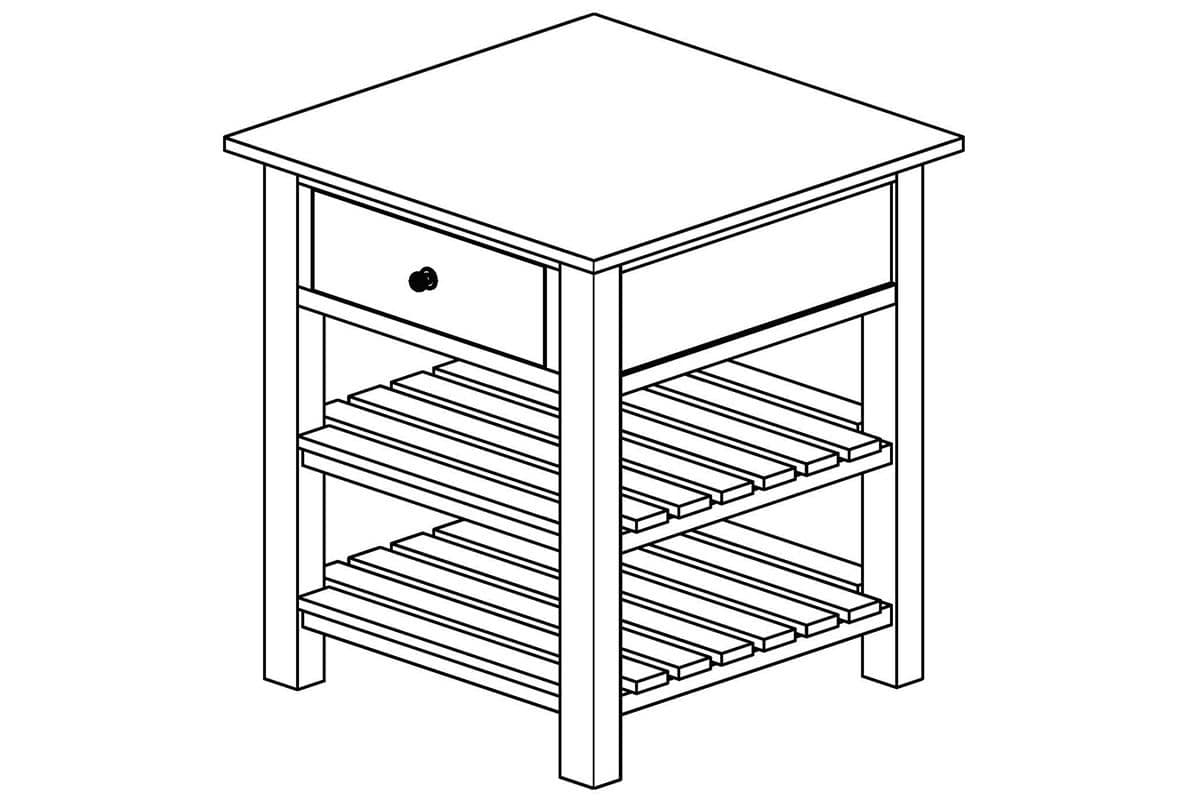 Rustic Pine Square Island - Image 2