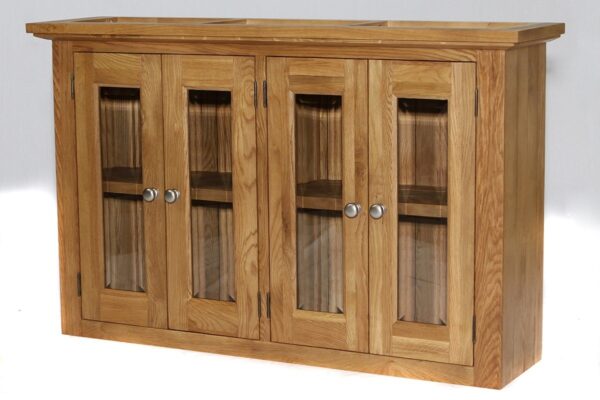 Rustic Oak Glazed Double Wall Unit