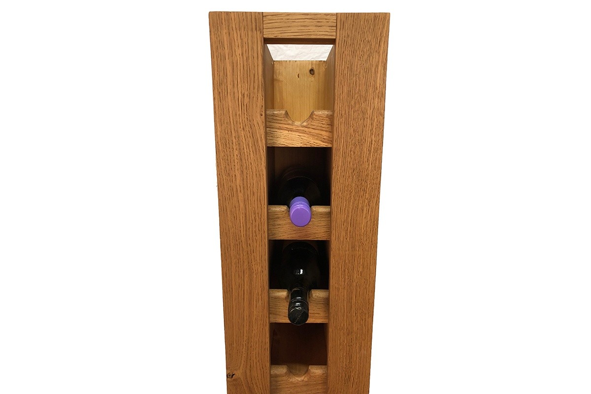 Rustic Oak Wine Rack - Image 3