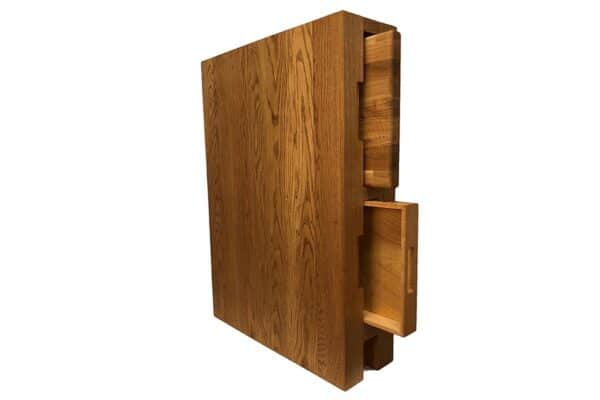 Rustic Oak Chopping Board and Tray Unit