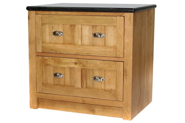 Rustic Oak Pan Drawer Unit