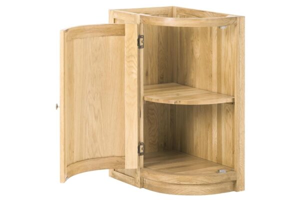 Contemporary Oak Curved Base Left