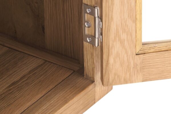 Contemporary Oak Single Glazed Wall Unit Right