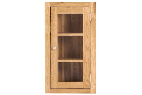 Contemporary Oak Single Glazed Wall Unit Right
